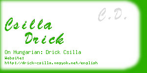 csilla drick business card